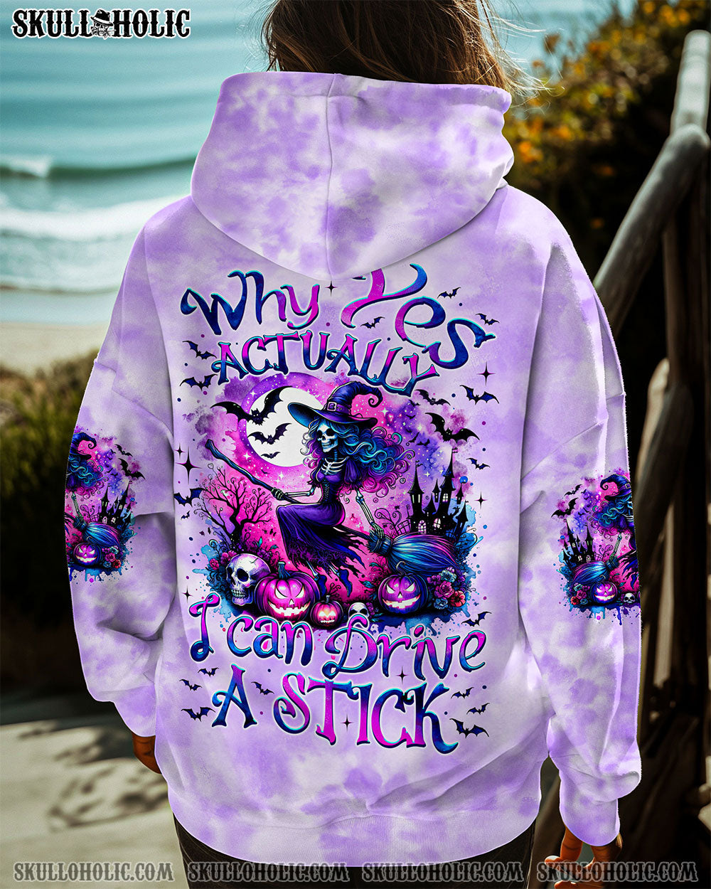 BLISSCORNERS I CAN DRIVE A STICK WITCH HALLOWEEN ALL OVER PRINT