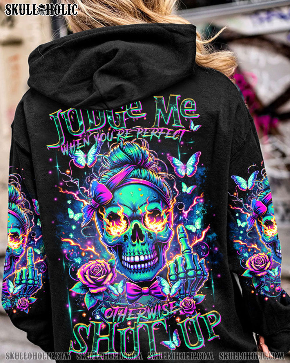 BLISSCORNERS I AIN'T THE JEALOUS TYPE MESSY BUN ALL OVER PRINT TYQY2911231