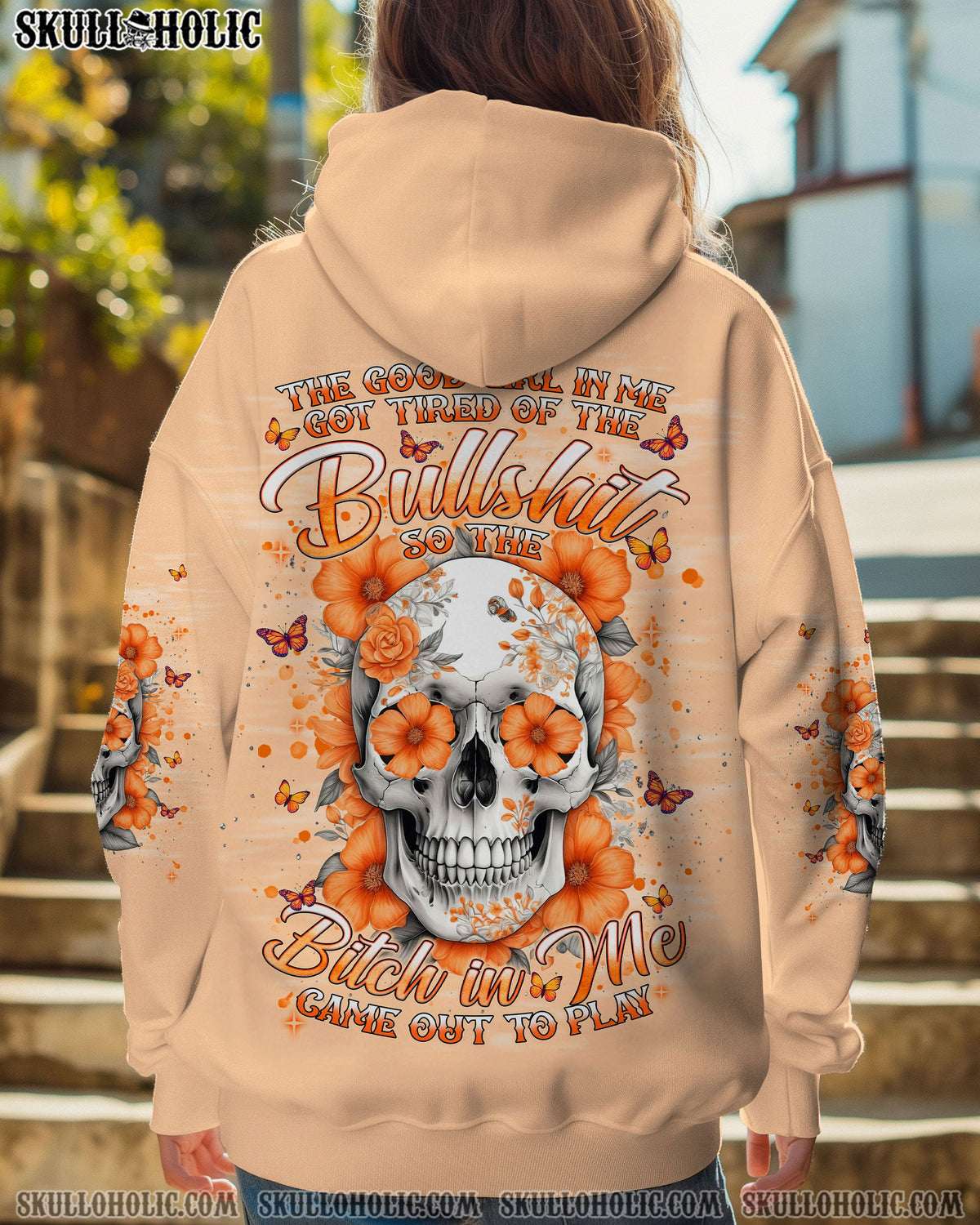 BLISSCORNERS THE GOOD GIRL IN ME SKULL ALL OVER PRINT