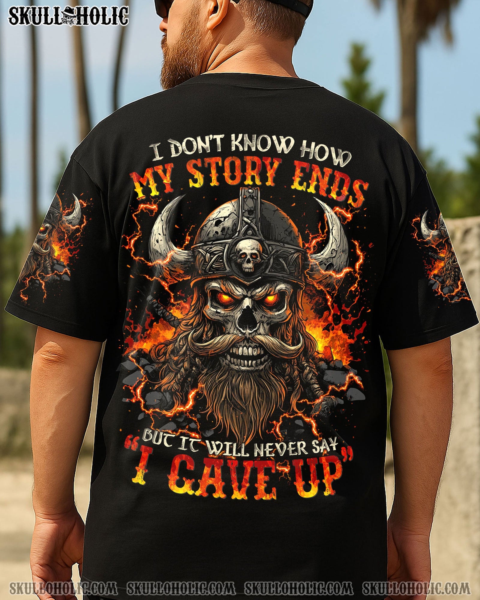 BLISSCORNERS I DON'T KNOW HOW MY STORY ENDS VIKING SKULL ALL OVER PRINT