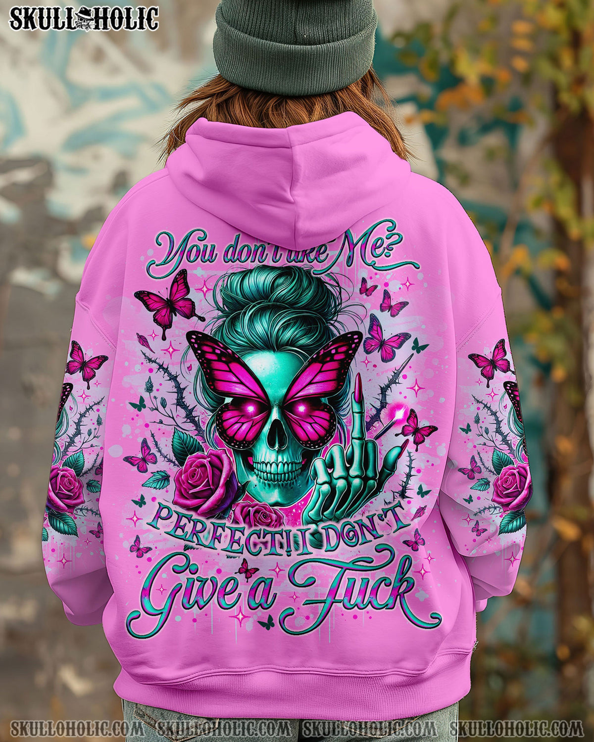 BLISSCORNERS THE GOOD GIRL IN ME MESSY BUN ALL OVER PRINT