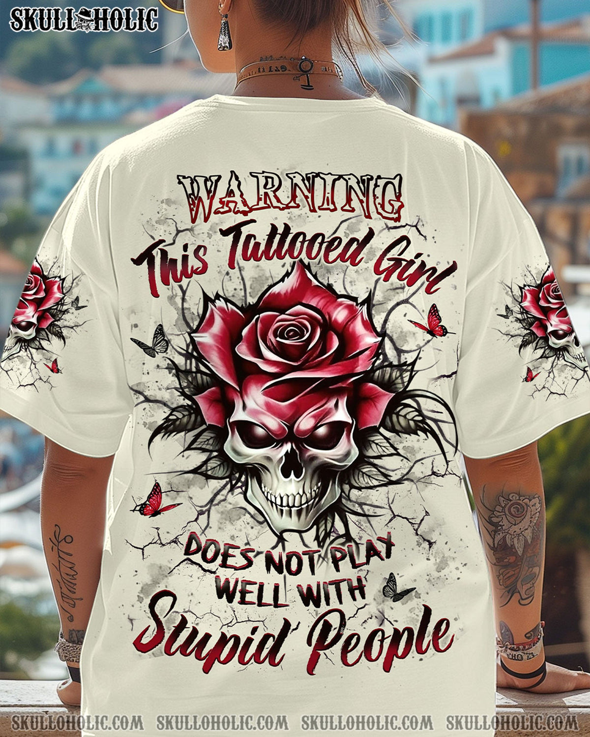 BLISSCORNERS WARNING THIS TATTOOED GIRL ALL OVER PRINT