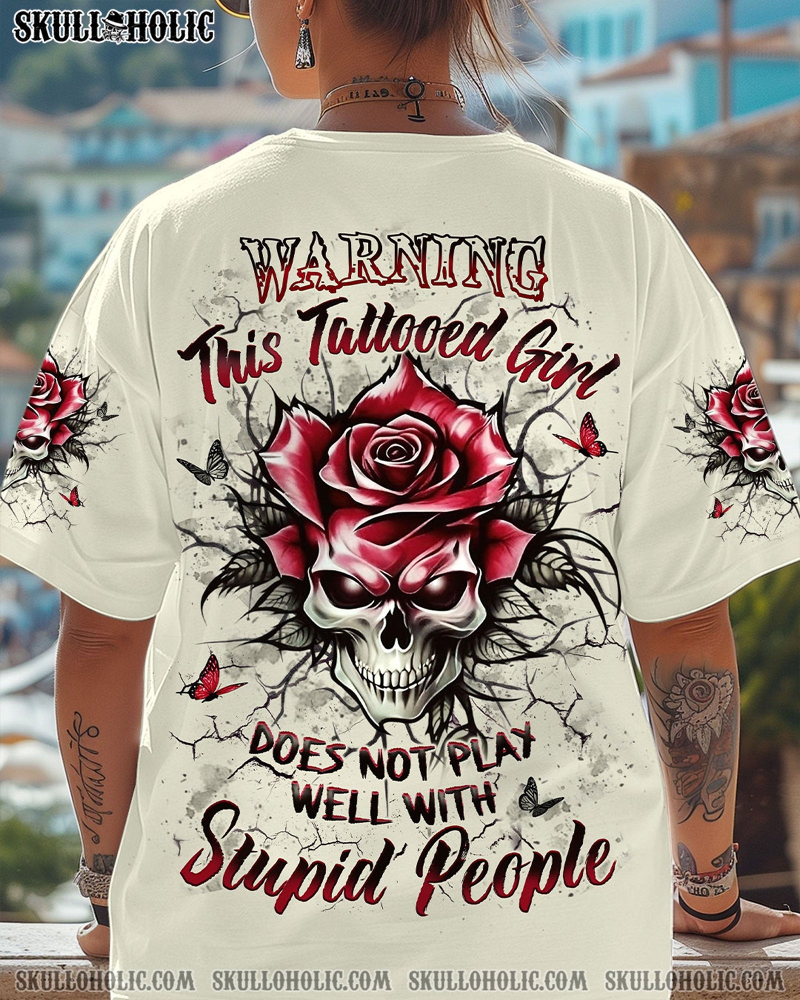 BLISSCORNERS WARNING THIS TATTOOED GIRL ALL OVER PRINT