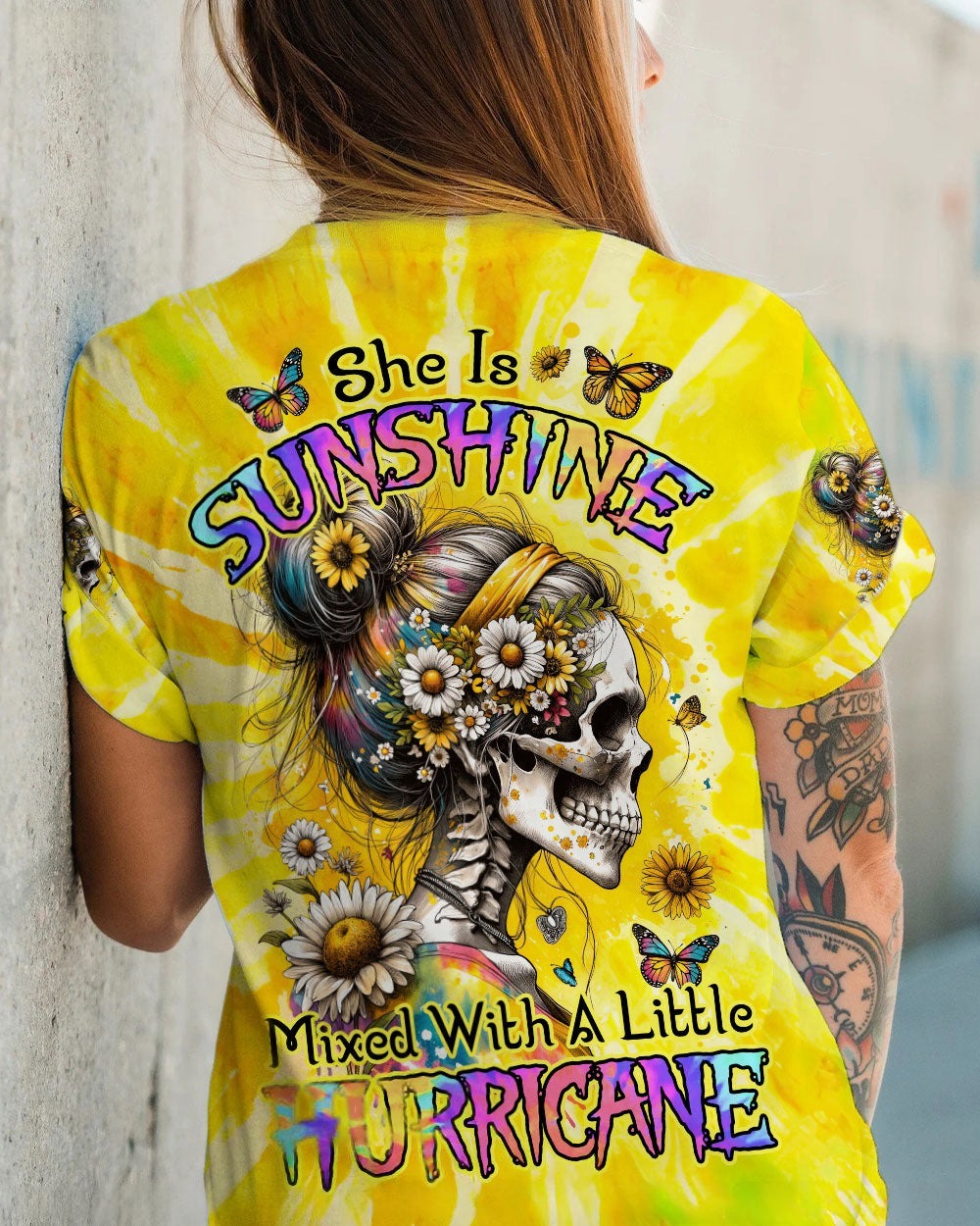 BLISSCORNERS YES I'M A B BUT NOT YOURS MESSY BUN SKULL ALL OVER PRINT