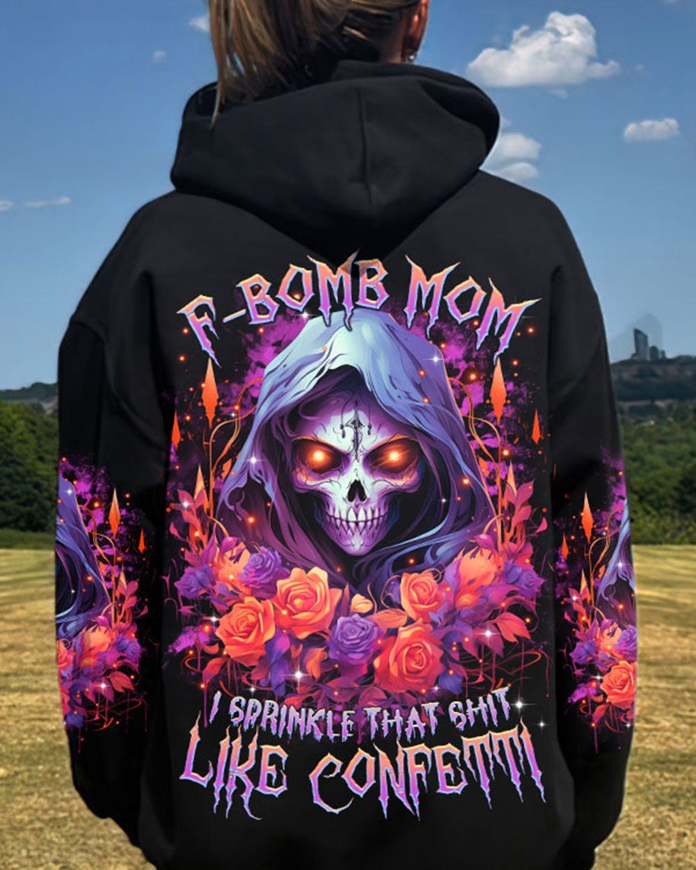 BLISSCORNERS F-BOMB MOM REAPER FLOWER ALL OVER PRINT