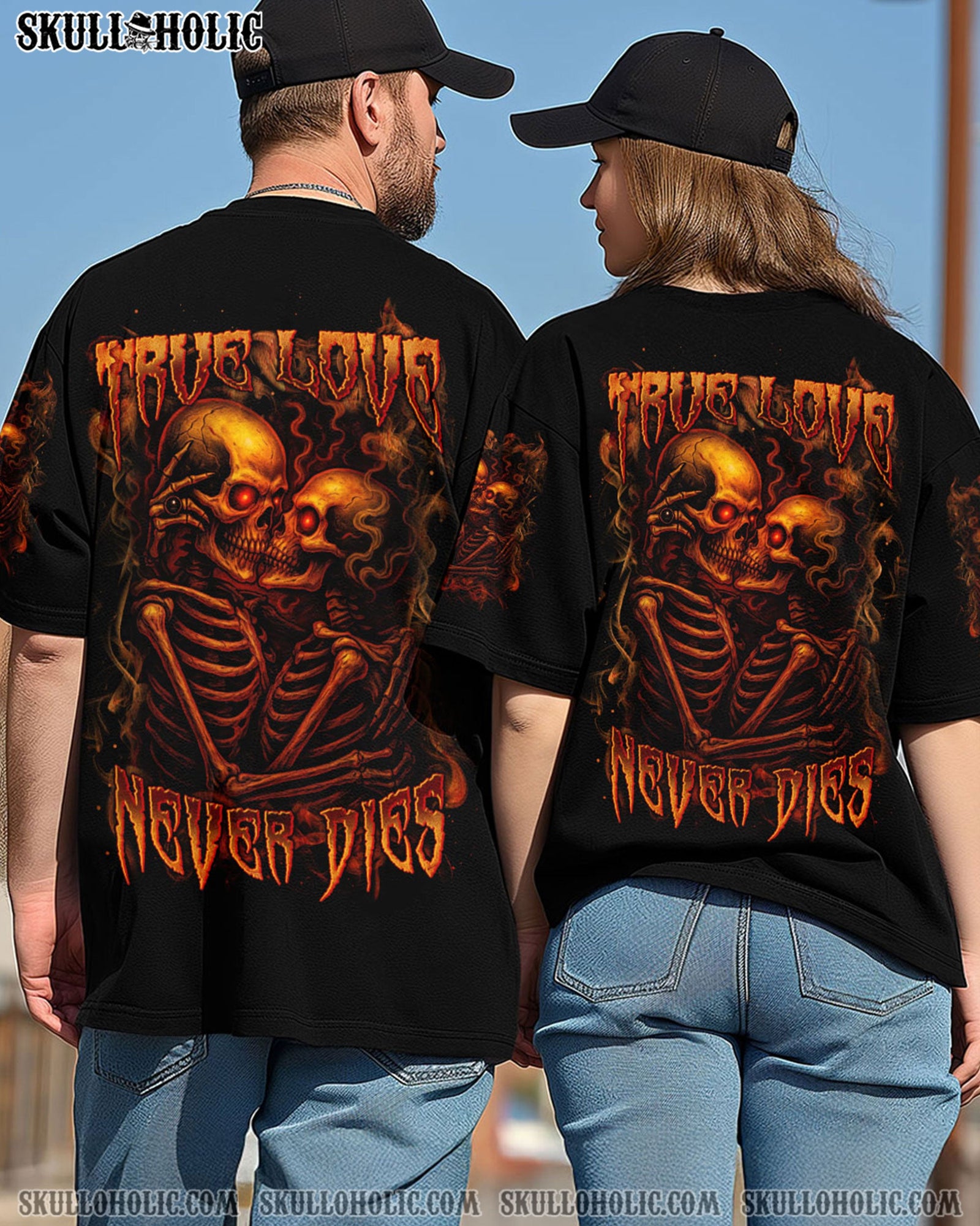 BLISSCORNERS TRUE LOVE NEVER DIES COUPLE ALL OVER PRINT