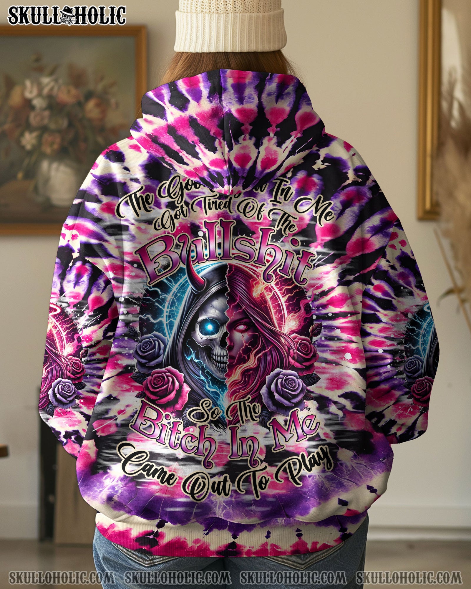 BLISSCORNERS THE GOOD GIRL IN ME TIE DYE ALL OVER PRINT