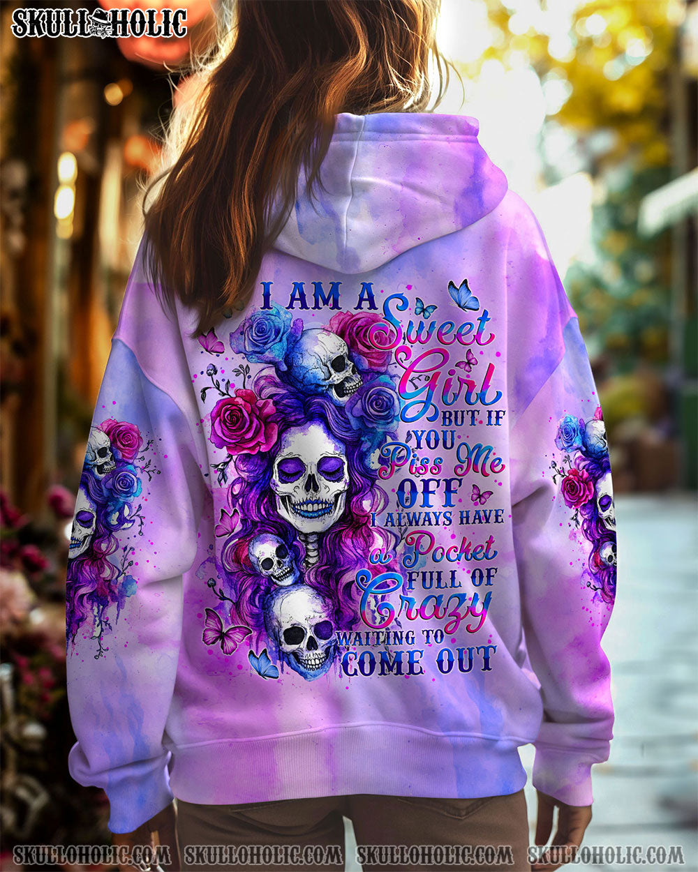 BLISSCORNERS I AM A SWEET GIRL SKULL ALL OVER PRINT
