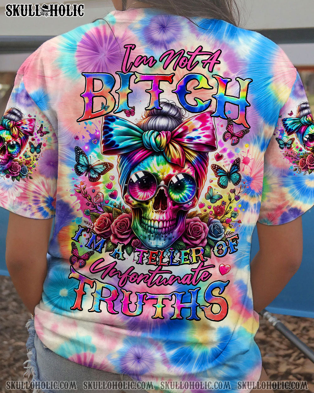 BLISSCORNERS HELLO DARKNESS MY OLD FRIEND MESSY BUN ALL OVER PRINT