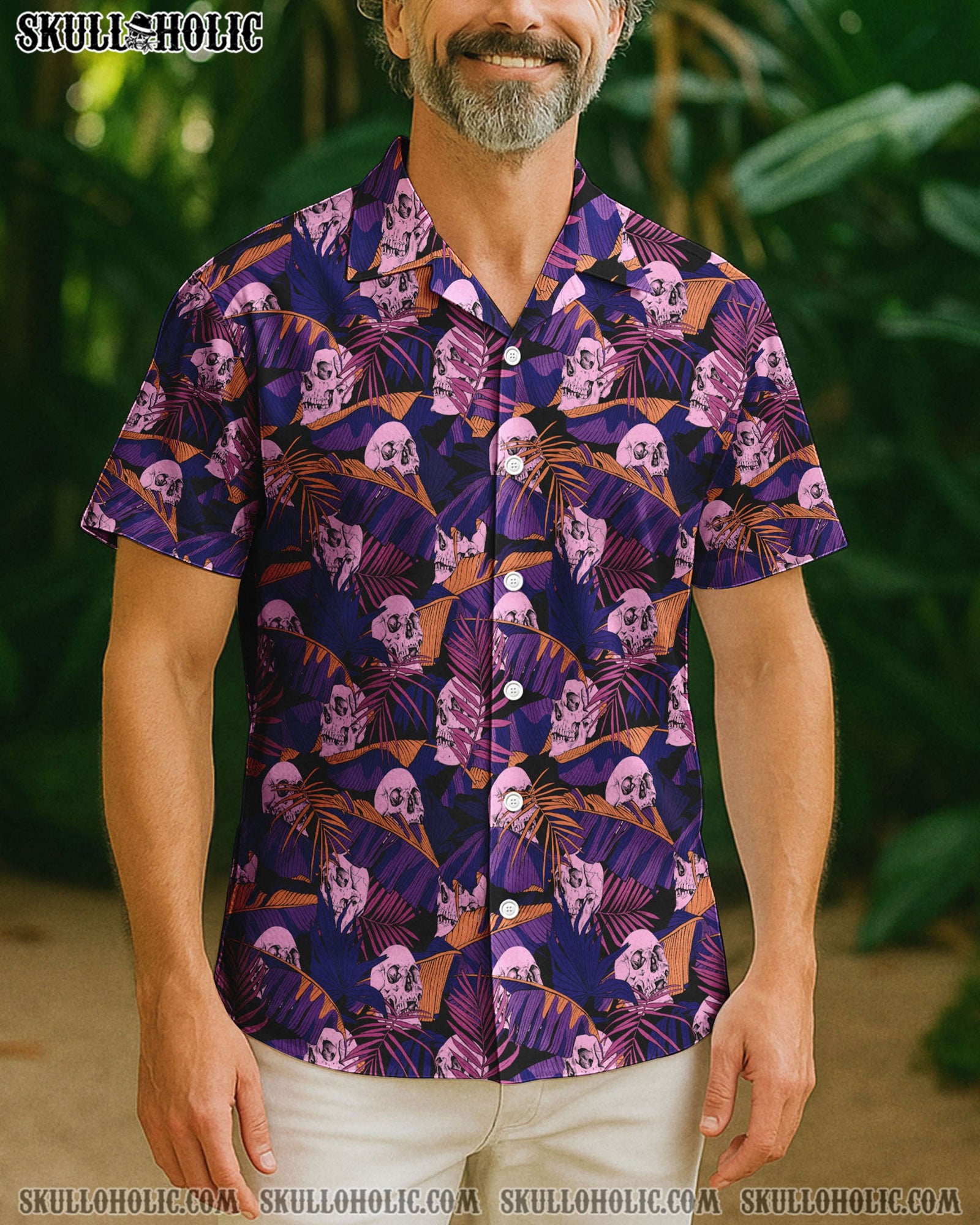 BLISSCORNERS SKULL TROPICAL HAWAIIAN SHIRT