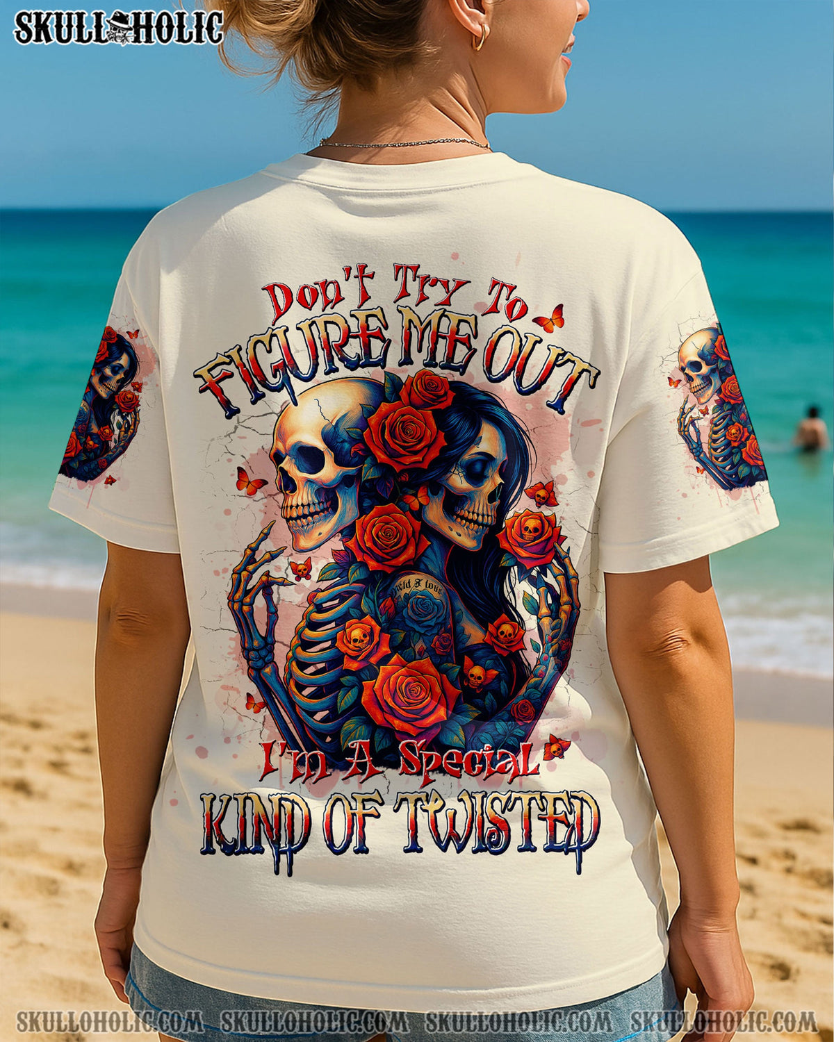 BLISSCORNERS I'M NOT RUDE I JUST HAVE THE BALLS SKULL MESSY BUN TIE DYE ALL OVER PRINT