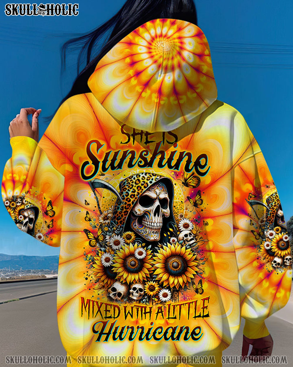 BLISSCORNERS SHE IS SUNSHINE LEOPARD REAPER ALL OVER PRINT