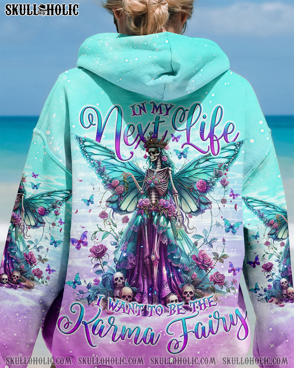 BLISSCORNERS KARMA FAIRY SKULL SKELETON ALL OVER PRINT