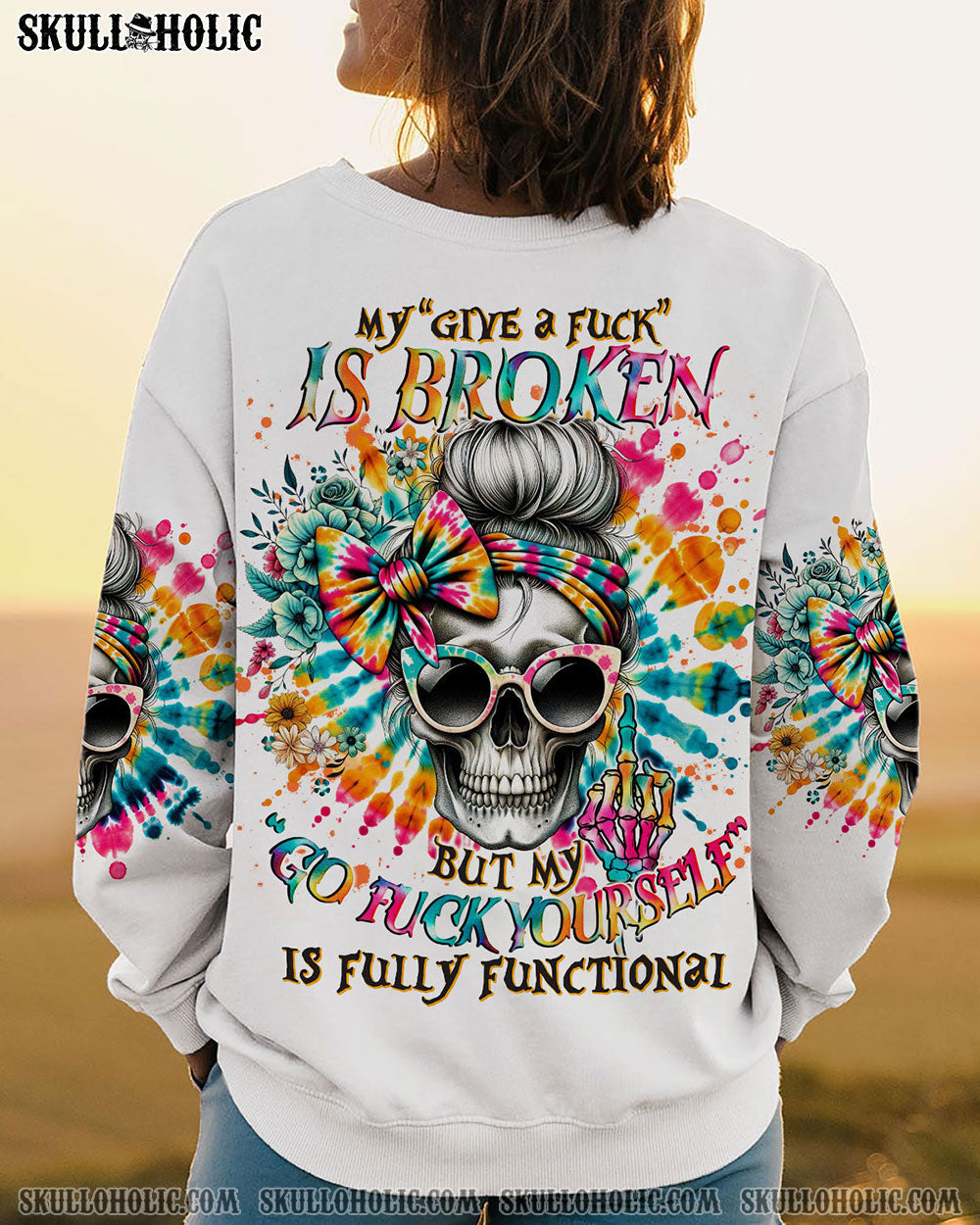 BLISSCORNERS ZERO F GIVEN MESSY BUN TIE DYE ALL OVER PRINT