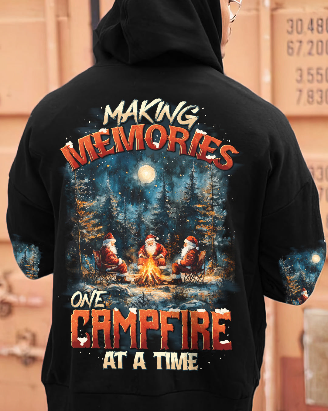 BLISSCORNERS MAKING MEMORIES ONE CAMPFIRE AT A TIME CHRISTMAS ALL OVER PRINT