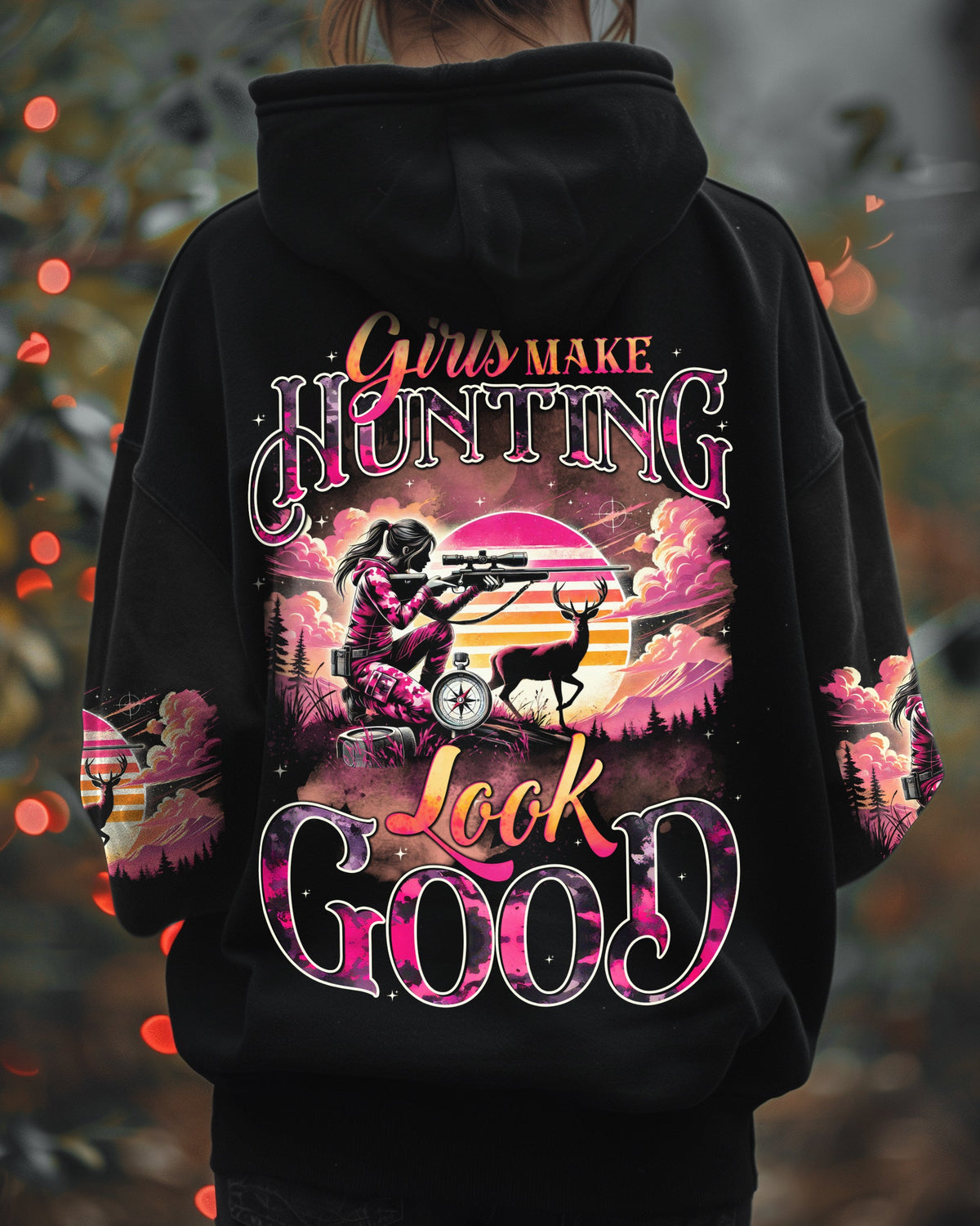 BLISSCORNERS GIRLS MAKE HUNTING LOOK GOOD ALL OVER PRINT