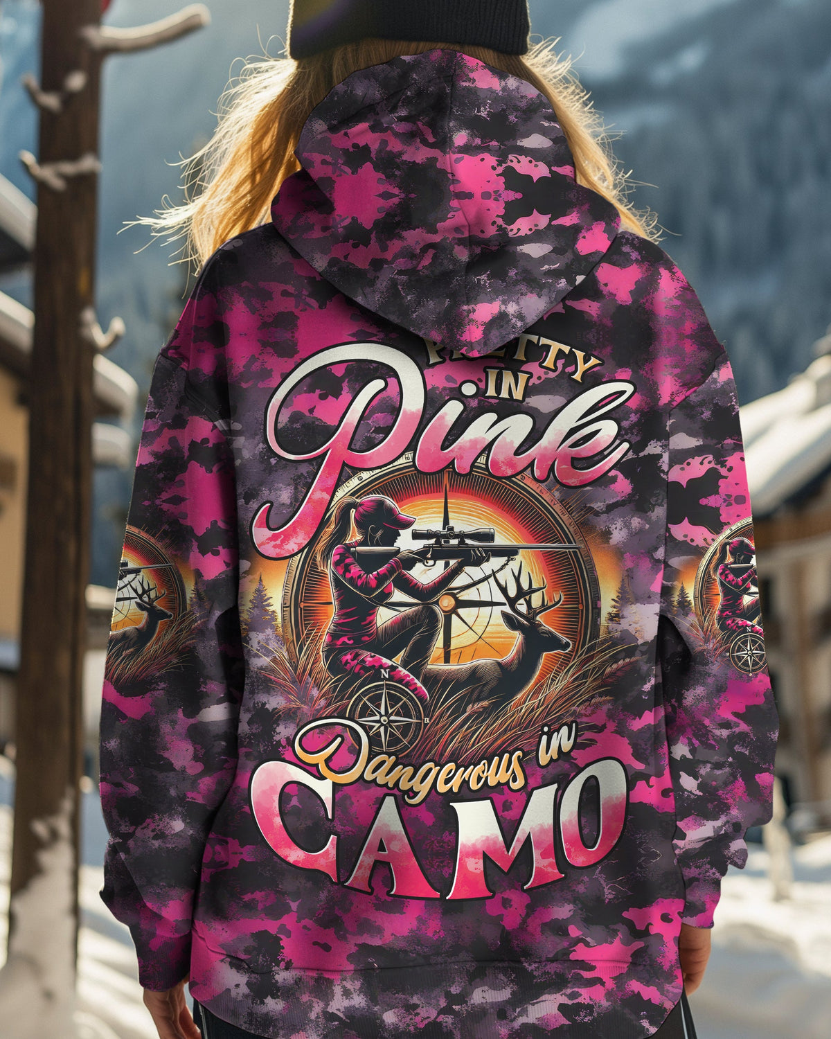 BLISSCORNERS PRETTY IN PINK HUNTING ALL OVER PRINT