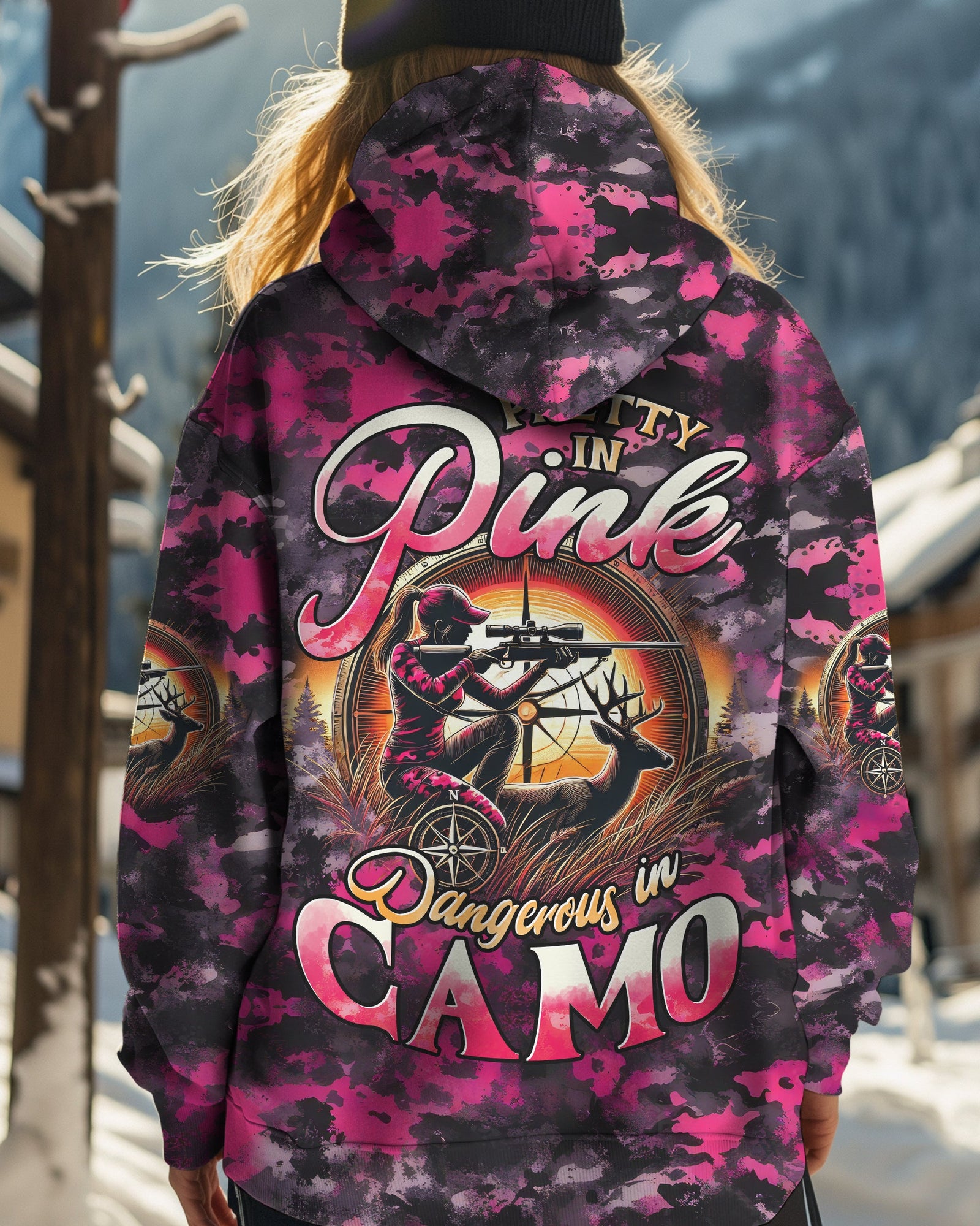 BLISSCORNERS PRETTY IN PINK HUNTING ALL OVER PRINT