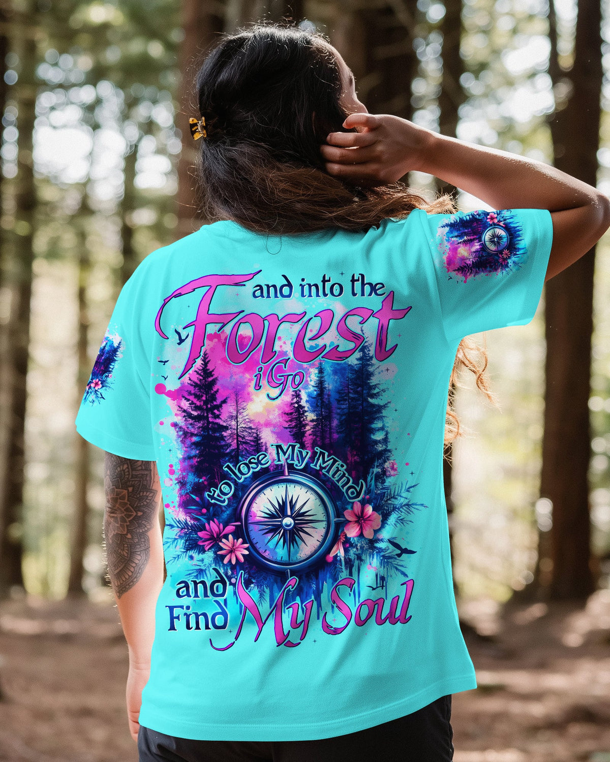 BLISSCORNERS AND INTO THE FOREST I GO COMPASS ALL OVER PRINT