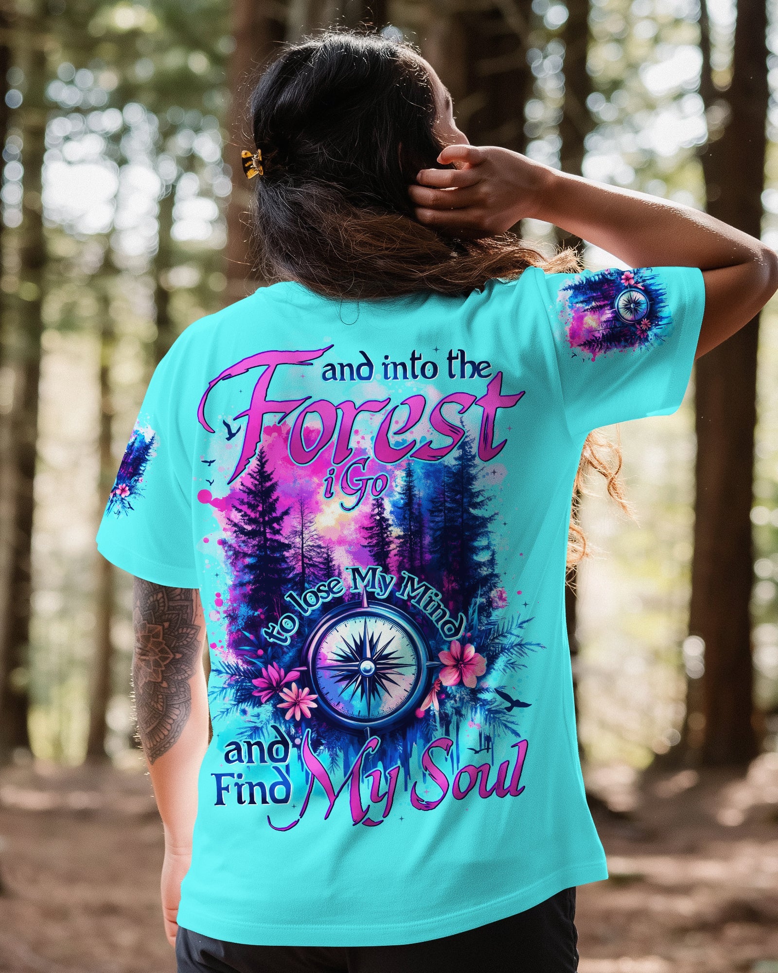BLISSCORNERS AND INTO THE FOREST I GO COMPASS ALL OVER PRINT