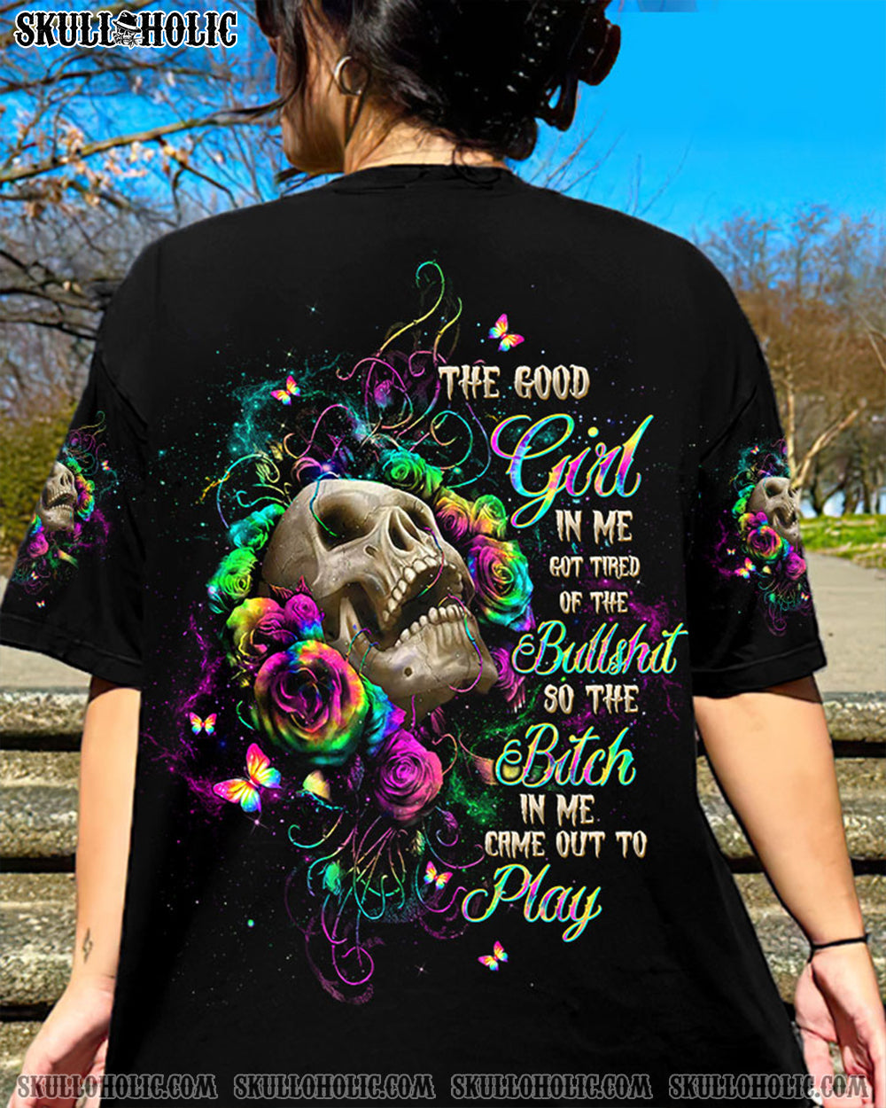 BLISSCORNERS THE GOOD GIRL IN ME ALL OVER PRINT