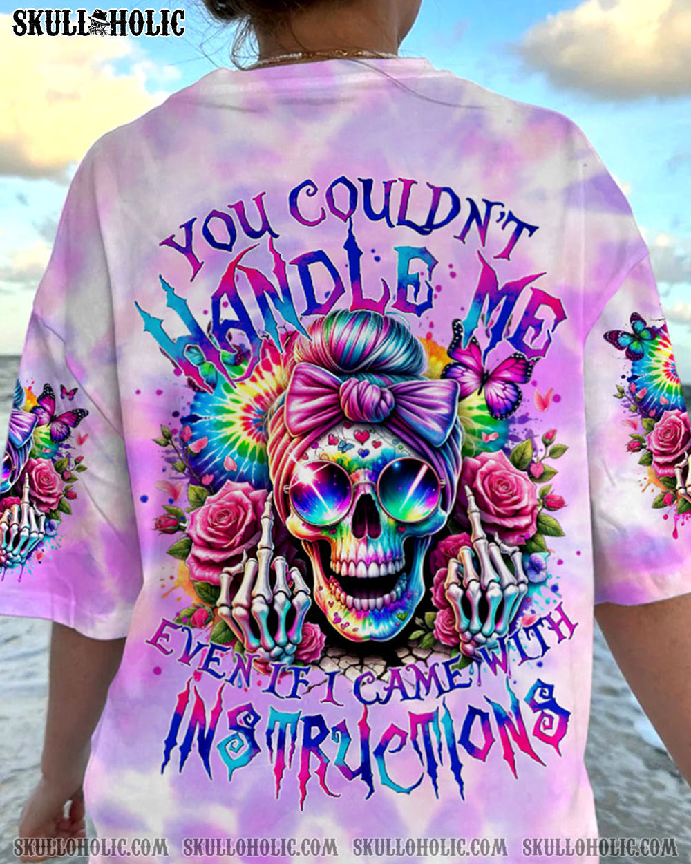 BLISSCORNERS YOU COULDN'T HANDLE ME MESSY BUN WINGS ALL OVER PRINT
