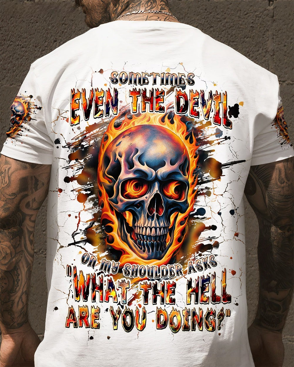 BLISSCORNERS SOMETIMES EVEN THE DEVIL ALL OVER PRINT