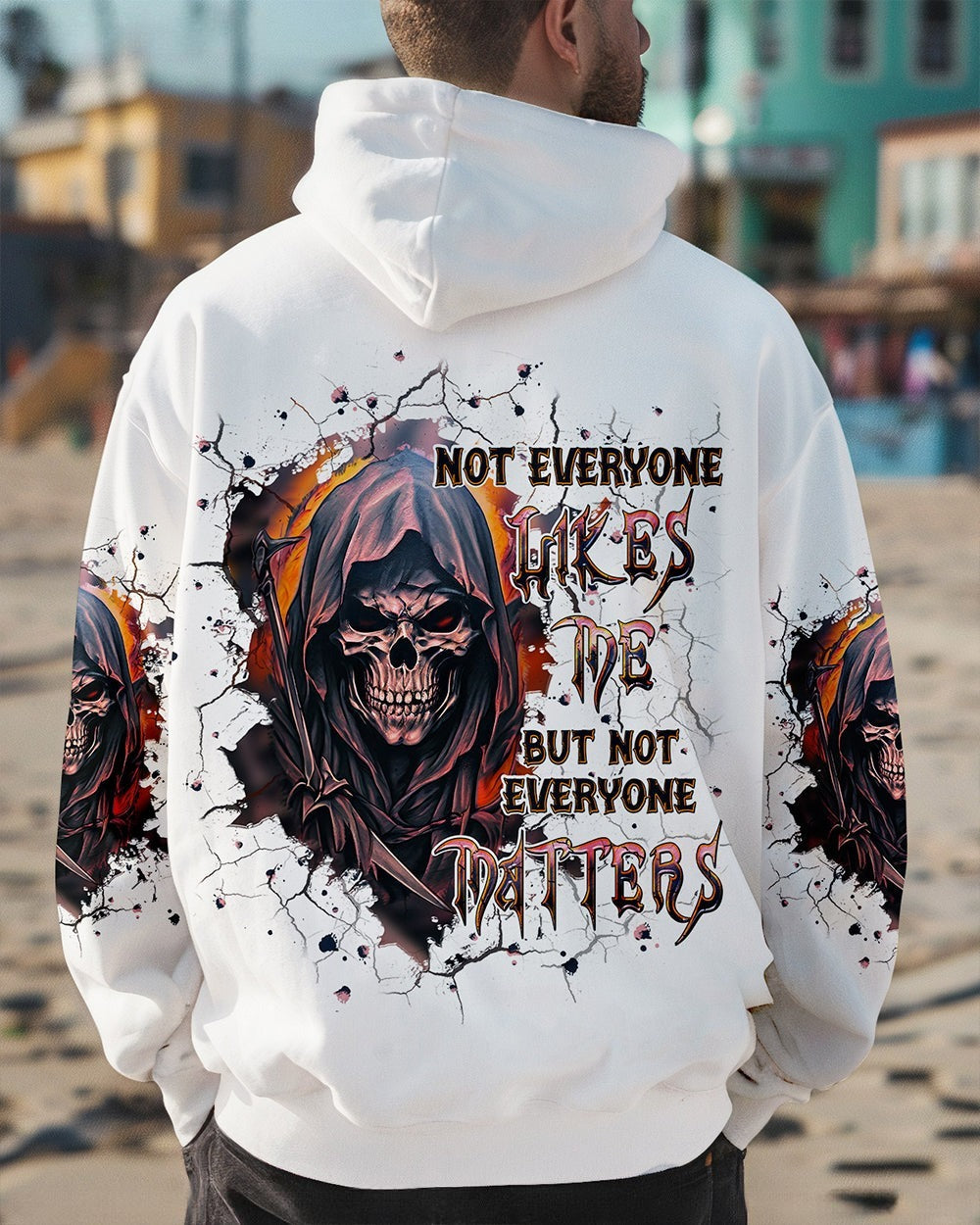 BLISSCORNERS NOT EVERYONE LIKES ME SKULL REAPER ALL OVER PRINT