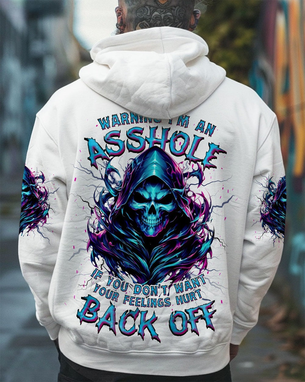 BLISSCORNERS WARNING I'M AN A SKULL REAPER ALL OVER PRINT