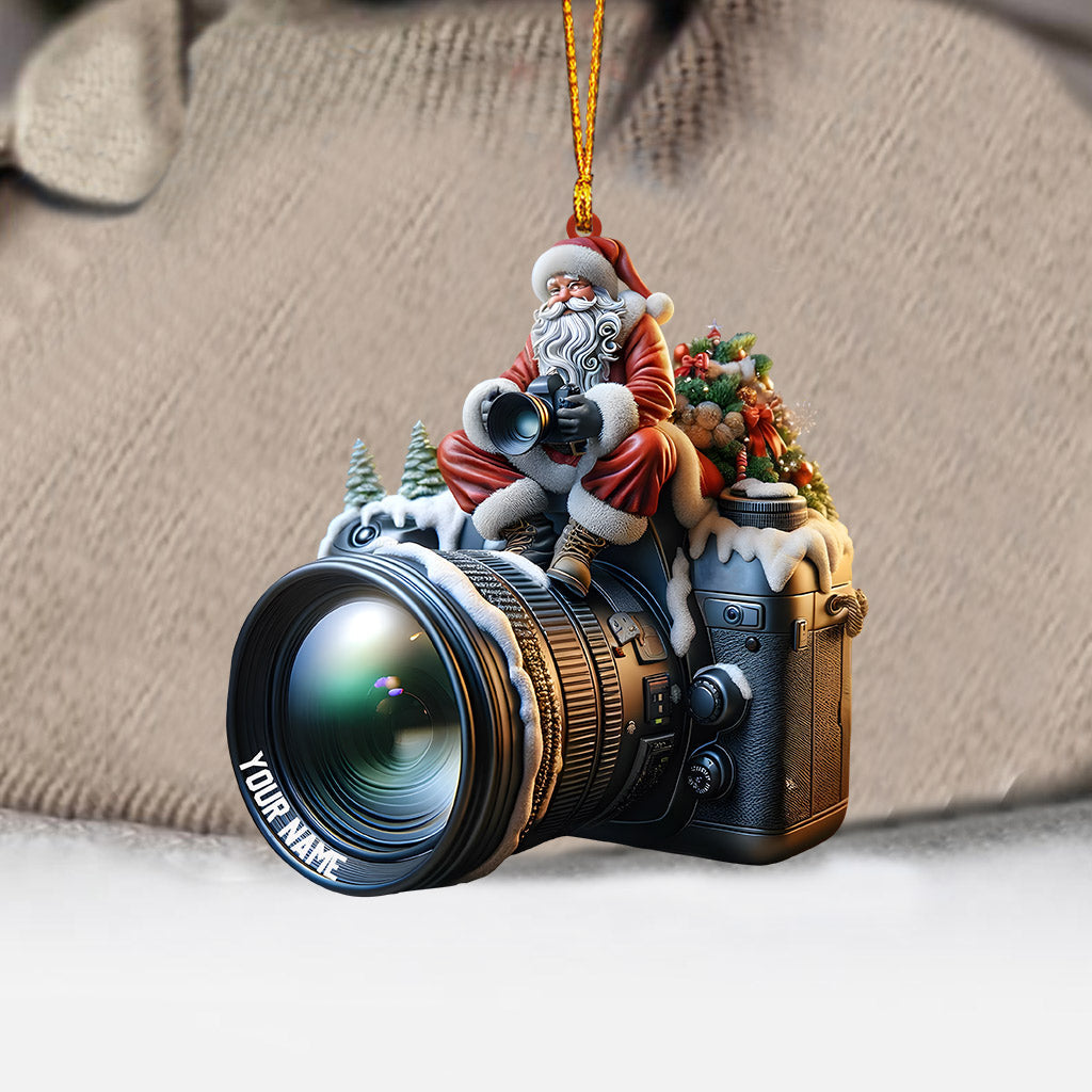 Blisscorners Santa Photographer Home Decor Christmas Ornament, Personalized Ornament82D Flat LM2211