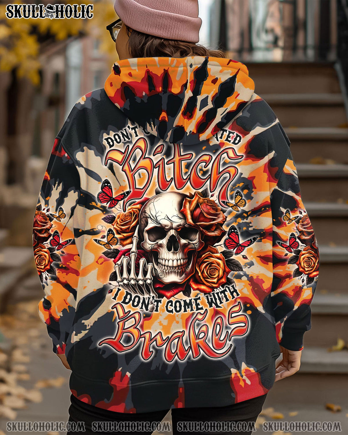 BLISSCORNERS DON'T GET ME STARTED B SKULL TIE DYE ALL OVER PRINT
