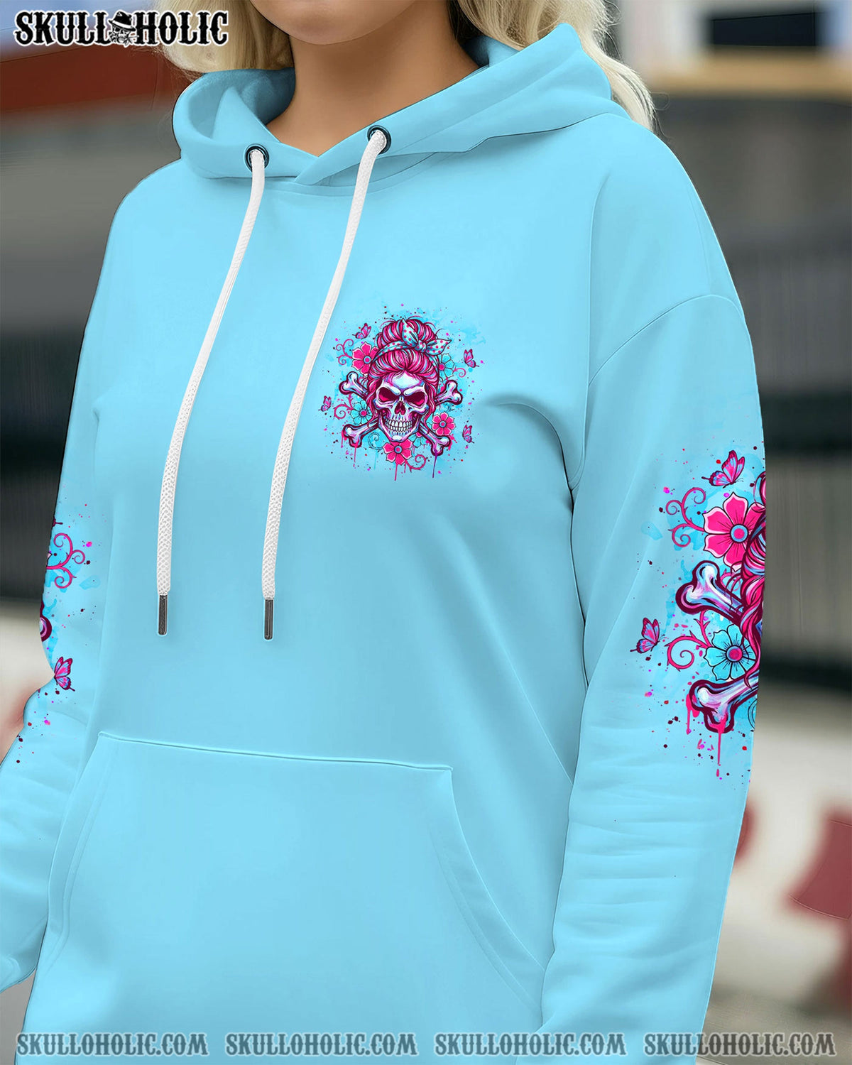 BLISSCORNERS YOUR FIRST MISTAKE MESSY BUN SKULL ALL OVER PRINT