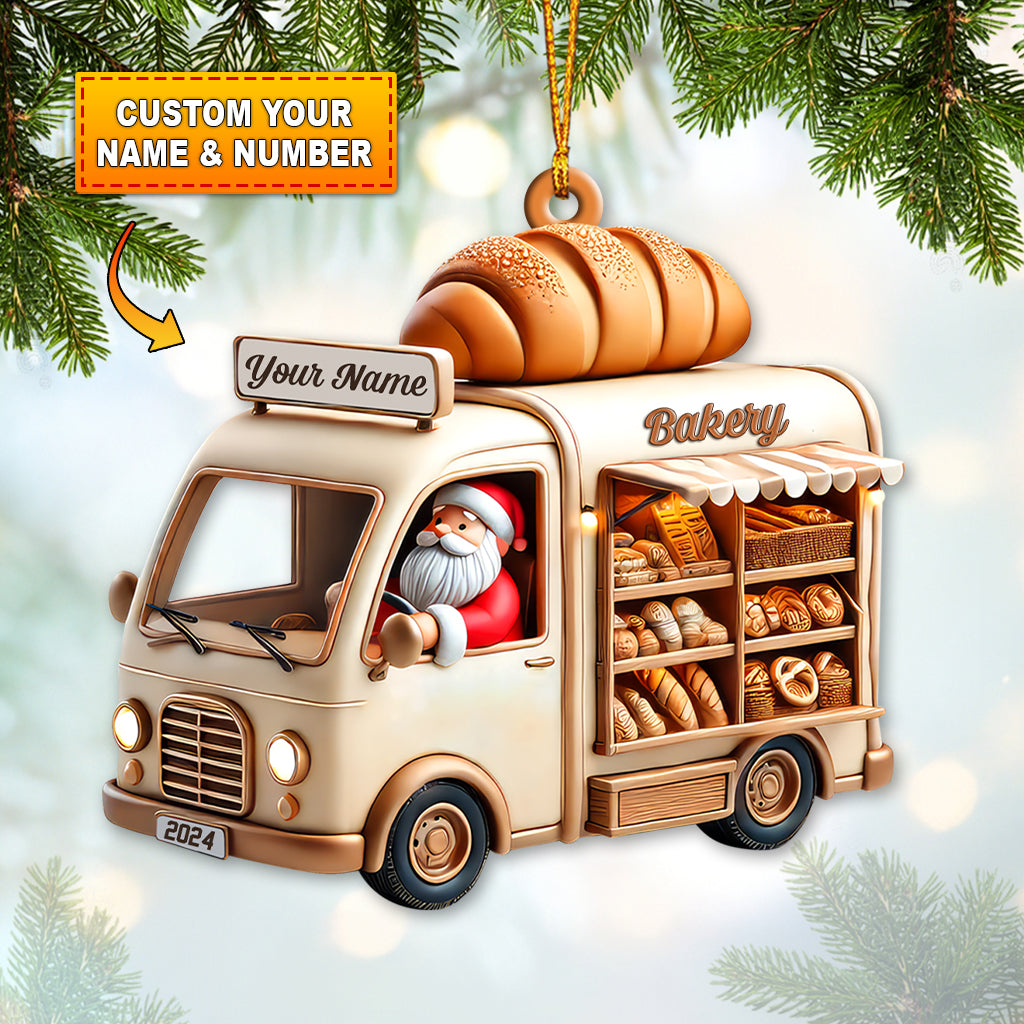 Blisscorners Custom Name Bakery Store Ornament, Bakery Store Christmas Decoration2D Flat LM2111