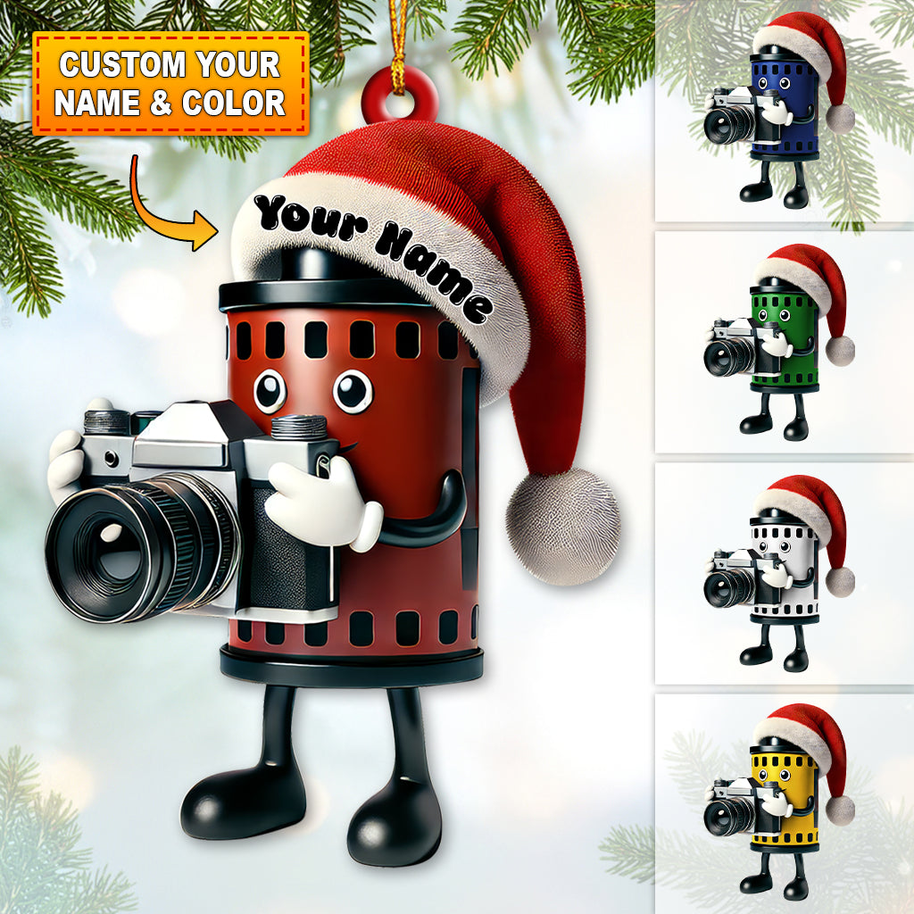 Blisscorners Custom Name Photographer Ornament, Photographer Christmas Gift2D Flat LM2111