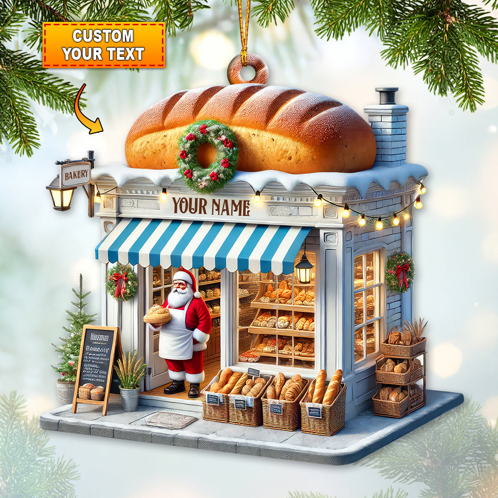 Blisscorners Custom Name Bakery Shop Ornament, Bakery Love Christmas Gift532D Flat LM2111