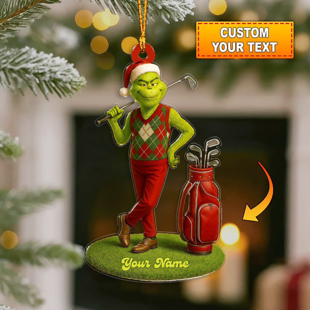 Blisscorners Golf ELF, Home Decor, Christmas Ornament, Personalized Ornament2D Flat LM2111