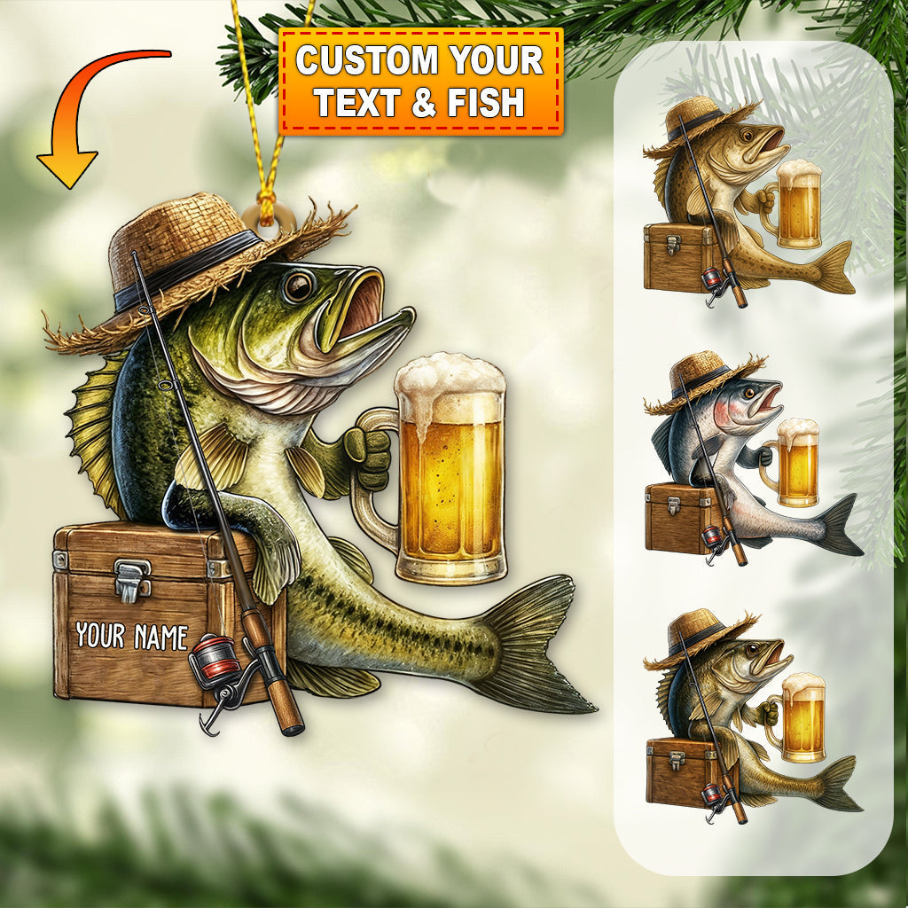 Blisscorners Fishing Lover, Home Decor, Christmas Ornament, Personalized Ornament42D Flat LM2111