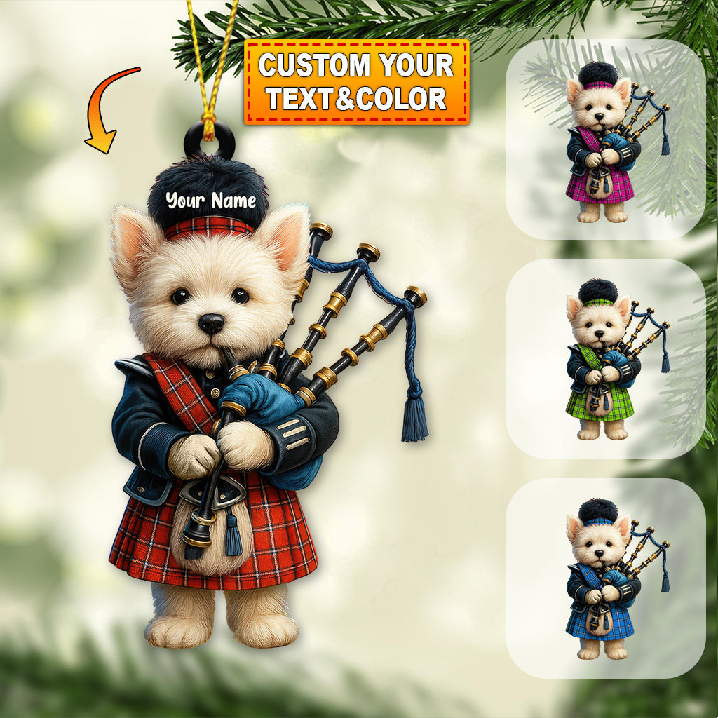Blisscorners Christmas Funny West Highland Terrier, Home Decor, Christmas Ornament, Personalized Ornament2D Flat LM2111