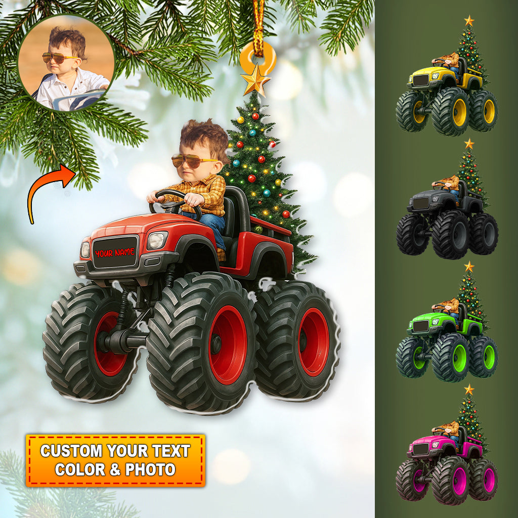 Blisscorners Kid On Car Home Decor, Christmas Ornament, Personalized Ornament2D Flat LM2111