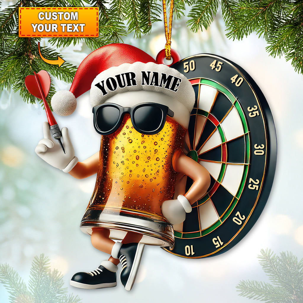 Blisscorners Custom Name Dart Ornament, Dart Lover Christmas Decoration2D Flat LM2111