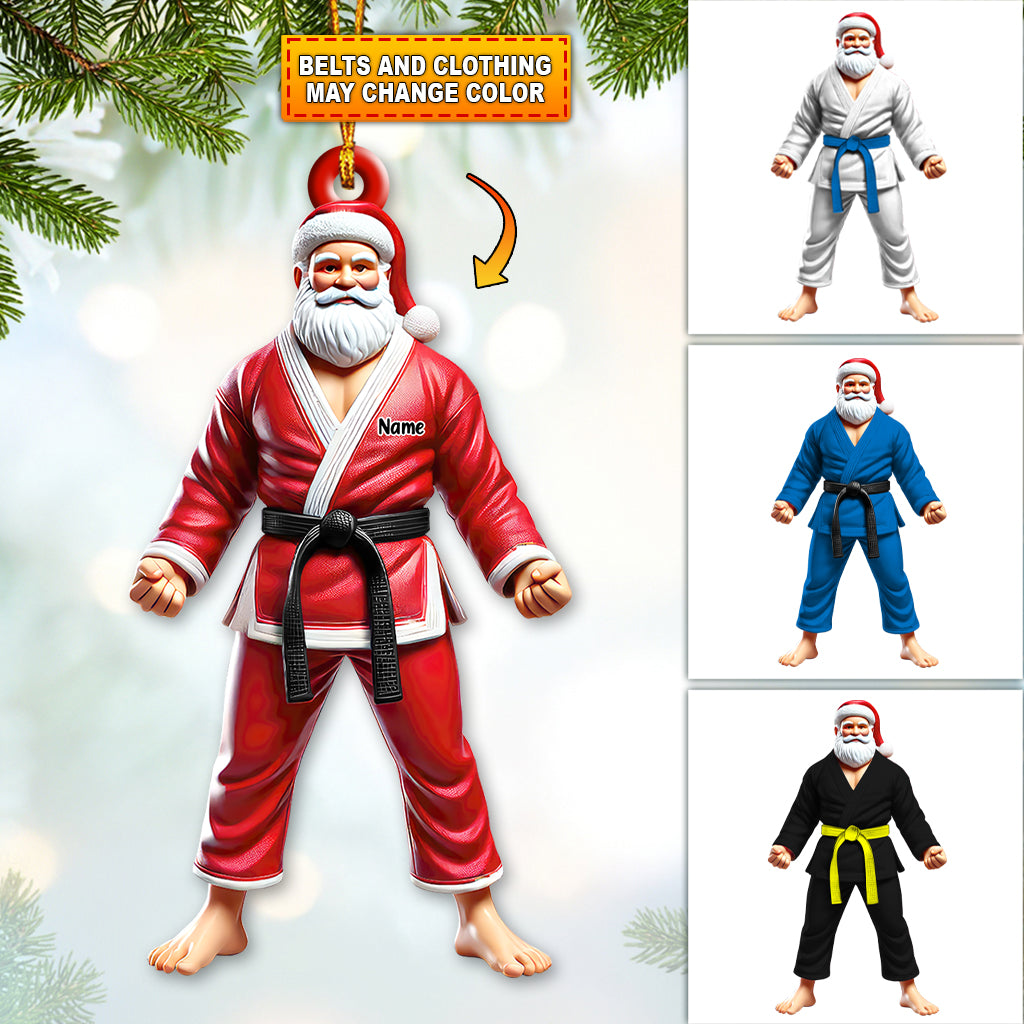 Blisscorners Custom Name Karate Christmas Ornament, Christmas Gift for Karate Lover2D Flat LM2211