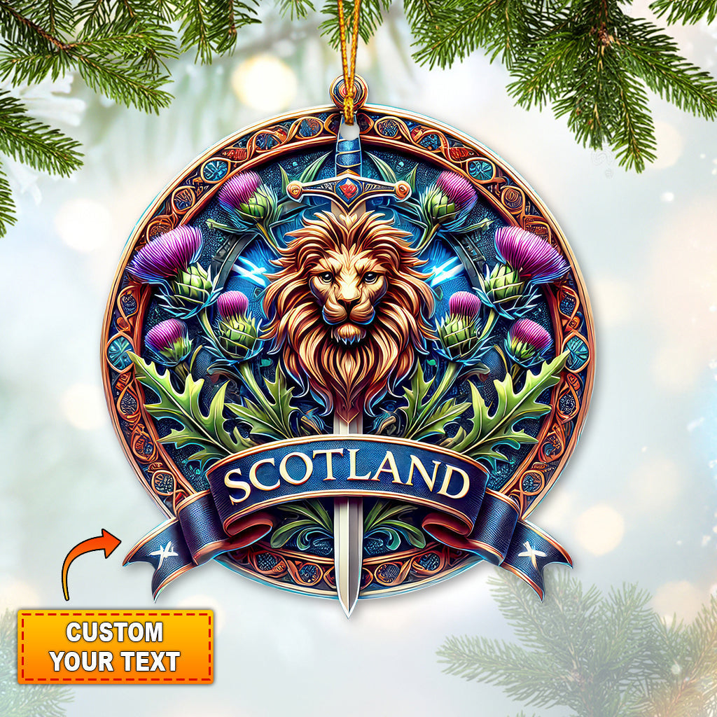 Blisscorners Custom Name Mountain Scotland Ornament, Christmas Gift for Scotland Lover2D Flat LM2211