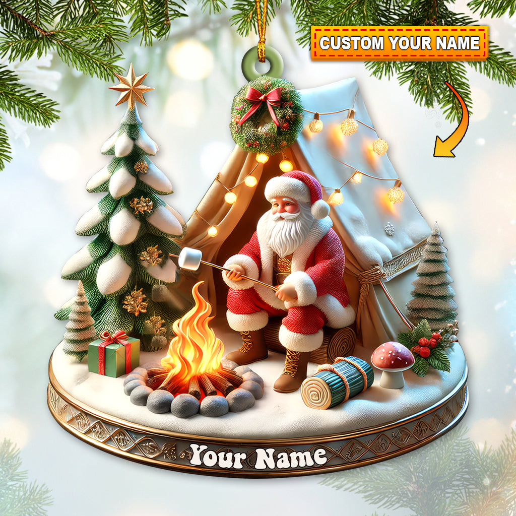 Blisscorners Custom Name Camping Ornament, Camping Christmas Decoration2D Flat LM2211
