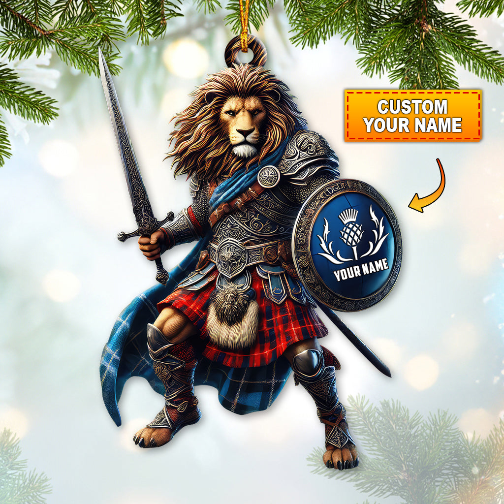 Blisscorners Custom Name Scotland Ornament, Christmas Gift for Scotland Lover2D Flat LM2111