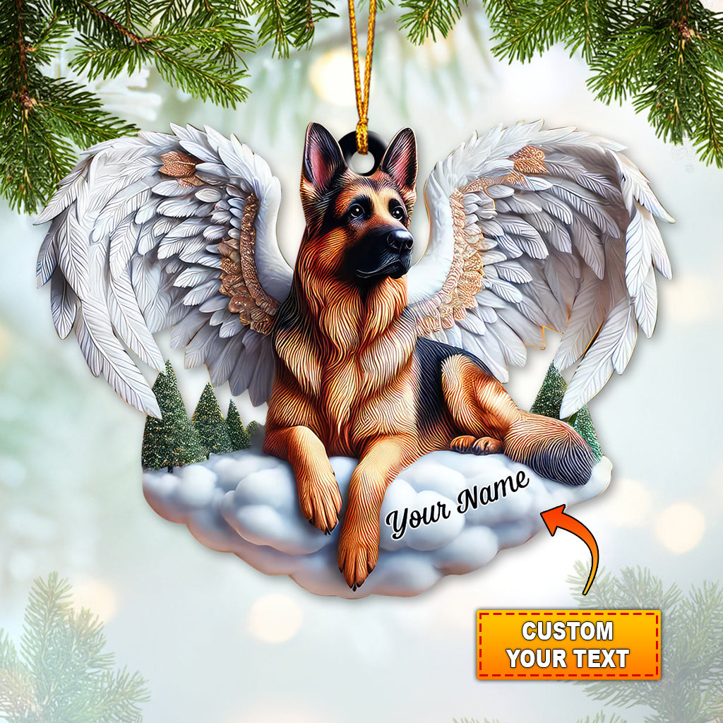 Blisscorners Custom Name German Shepherd Ornament, Dog Christmas Decoration2D Flat LM2111