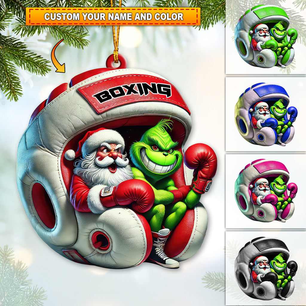Blisscorners Custom Name Boxing Ornament, Christmas Gift for Boxing Lover52D Flat LM2111