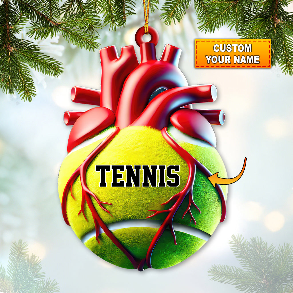 Blisscorners Custom Name Tennis Ornament, Tennis Christmas Gift2D Flat LM2111