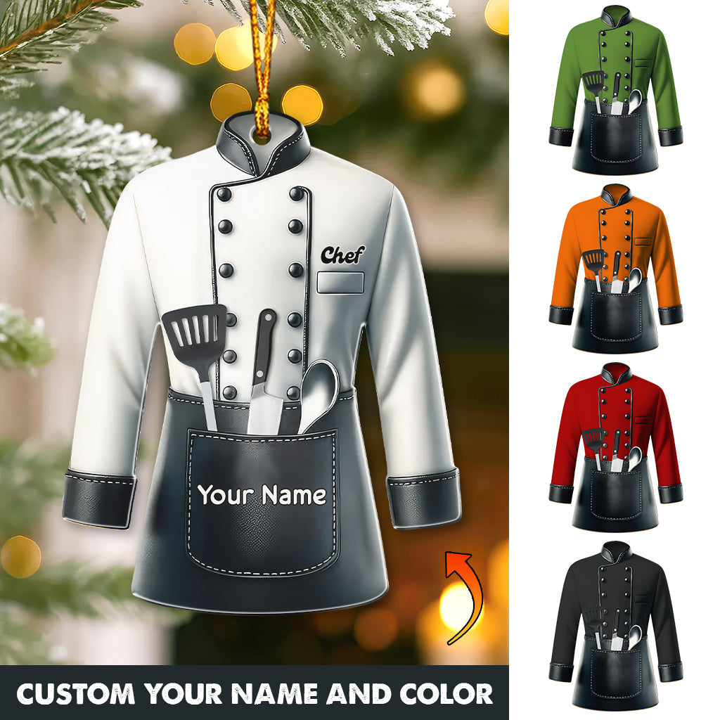 Blisscorners Christmas Chef, Home Decor, Christmas Ornament, Personalized Ornament2D Flat LM2111