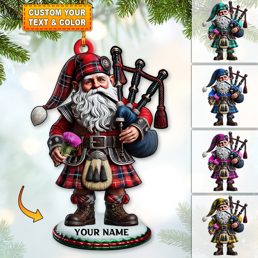 Blisscorners Custom Name Scotland Ornament, Christmas Gift for Scotland Lover52D Flat LM2211