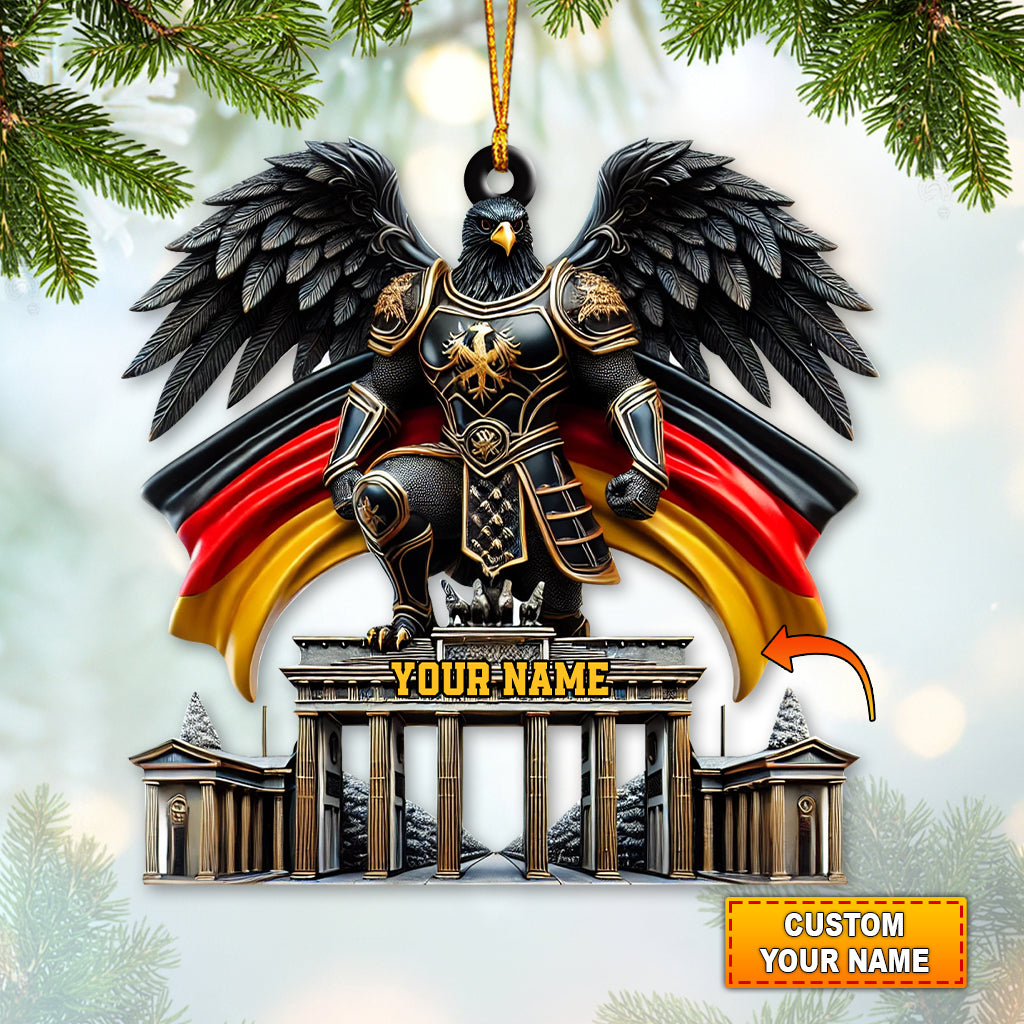Blisscorners Custom Name Germany Ornament, Christmas Gift for Germany Lover52D Flat LM2111